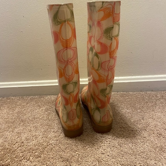 Coach Jelly multi color signature logo rain boots - Picture 4 of 6